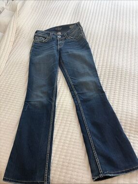 Silver Jeans Dark Indigo Wide Leg Flare Jeans